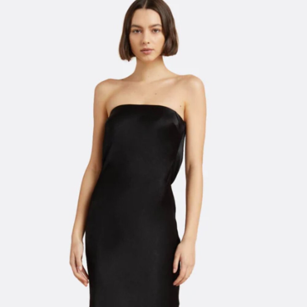 Bec & Bridge Black Strapless Maxi Dress